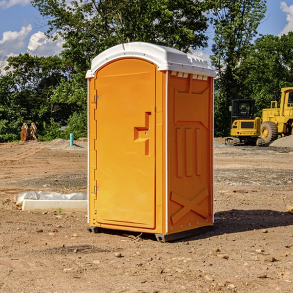 can i customize the exterior of the porta potties with my event logo or branding in Round Mountain TX